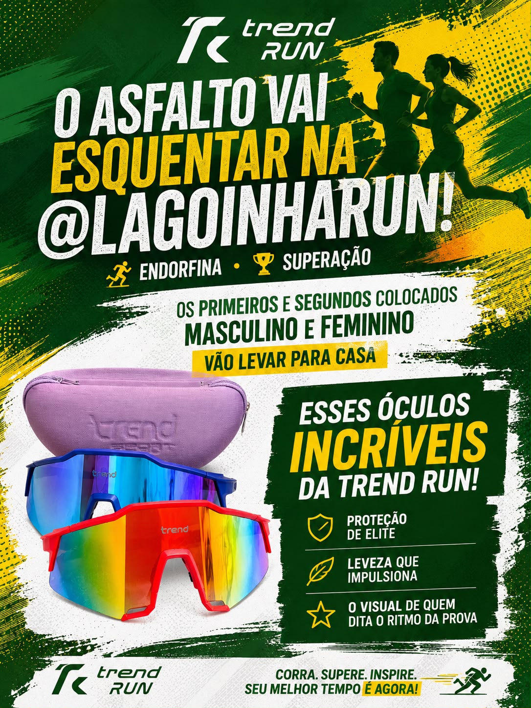Óculos Trend Run — prêmio para o 1º colocado